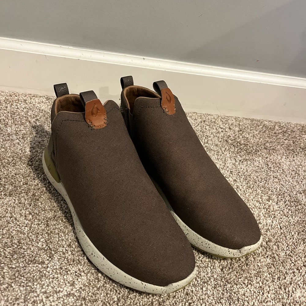 OluKai Dark Brown Slip-On Sneakers